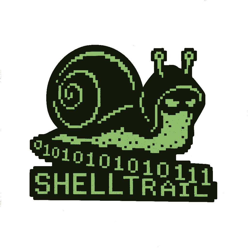 Shelltrail logo, in the shape of a snail.