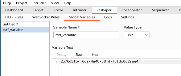 reshaper-variable-set